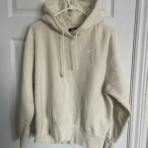 Cream oversized nike hoodie